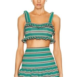 PATBO
Striped Crochet Cropped Top